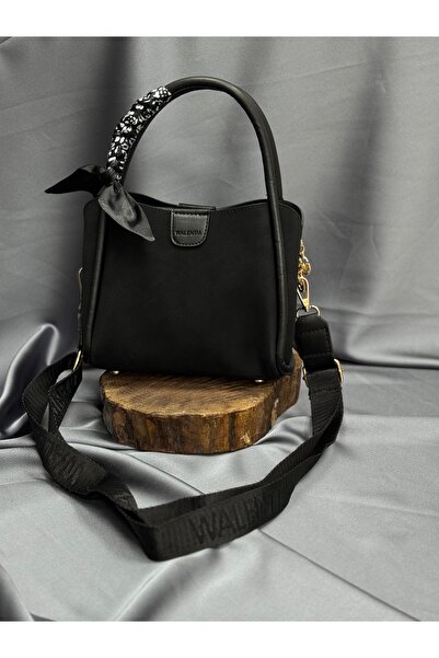 BENAHOLL حقيبة يد نسائية فايين ديلي فولار كوت جلد - TA0010 أسود