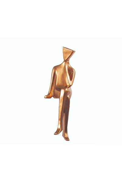 Vi Markets A golden abstract decorative figurine that adds an elegant and mod...