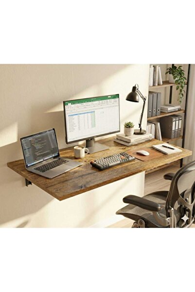 AYZ Astana Duvara Monte Katlanır Masa Çalışma Masası Balkon ve Teras Masası 4...