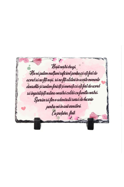 OEM Placă personalizată din ardezie 20 x 15 cm - Nași