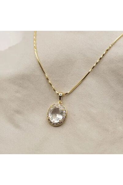 XUPING JEWELRY Colier cu pandantiv placat cu aur de 18k și pietre de zirconiu