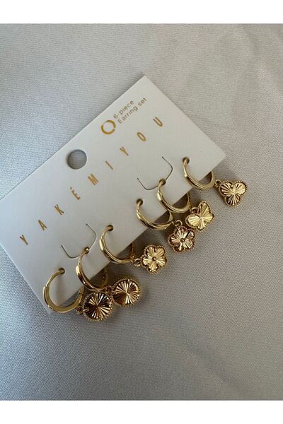 staristakı VİP ÇOKLU KADIN KÜPESİ GOLD RENK