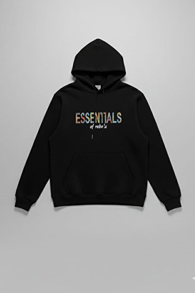 İnsane Minds Hanorac cu glugă și buzunar cangur imprimat Essentials pentru bă...