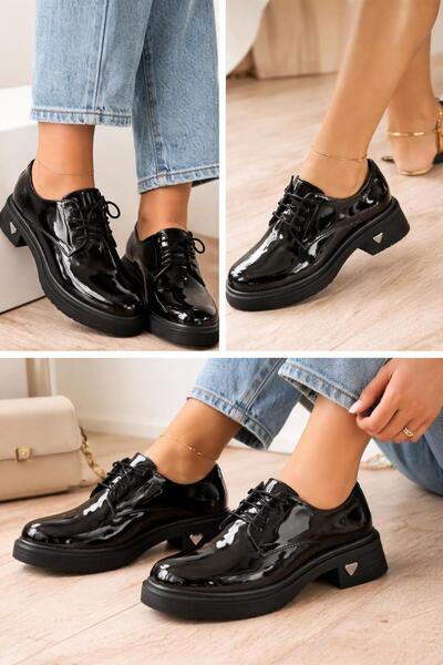 BAYRAMOĞLU KUNDURA Pantofi de damă moderni, clasici, cu șireturi, din piele l...