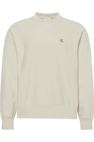 Calvin Klein Erkek Marka Logolu Organik Pamuklu Bisiklet Yakalı Günlük Kullan...