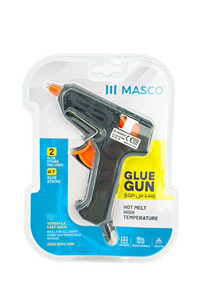 MASCO Glue Gun 10W, Electric Hot Melt Adhesive Tool with Glue Sticks