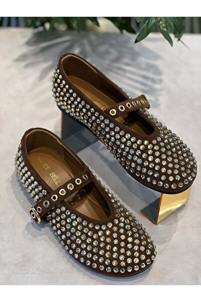 KRISTE BELL - KAHVERENGİ TAŞLI BABET