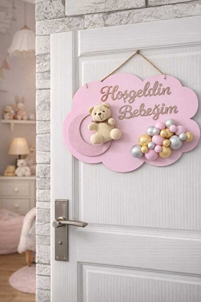 M.ART DEKORASYON Welcome Baby Themed Newborn Door Ornament