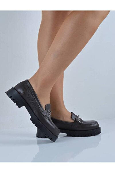 Şanslı Ayakkabıcılık Brown Genuine Leather Ready-To-Wear Metal Insert Boots