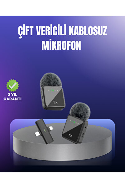 Kanonik Education ميكروفون لاسلكي مزدوج للفلوغ والبودكاست والمقابلات