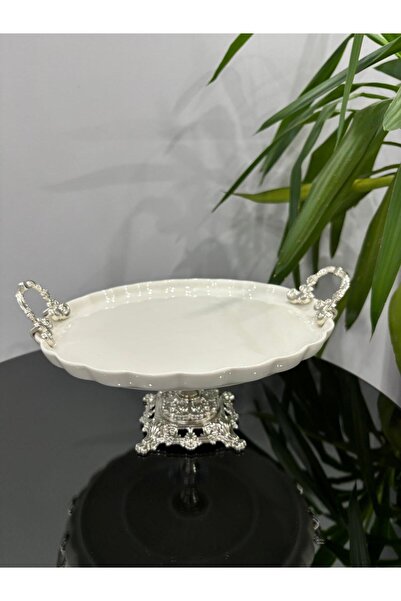 PARILTI HOME COLLECTİON أواني مائدة من البورسلين، وأطباق تقديم وتقديم مع قواعد معدنية