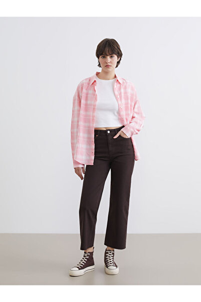 LC Waikiki Brown Slim Fit Women's Jean Trousers
