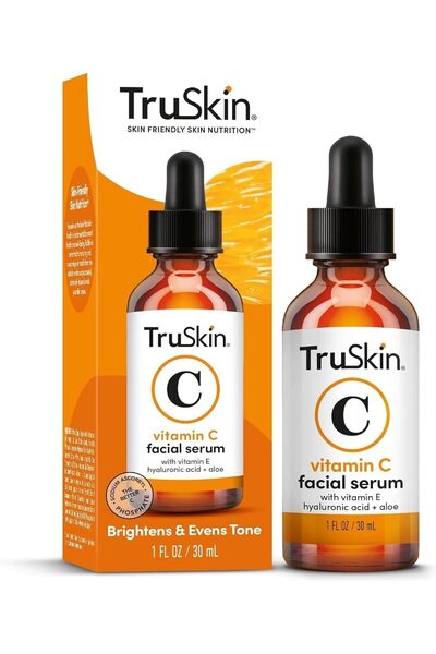 Truskin سيروم فيتامين سي الطبيعي للوجه، سيروم موضعي للوجه مع حمض الهيالورونيك...