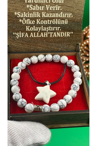 charmove ile kendinizi şımartın Havlit Necklace Bracelet Natural Stone Set