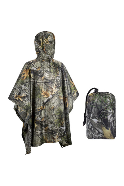 OEM Pelerină ploaie impermeabilă 3în1 PU, camuflaj, camping drumeții pescuit