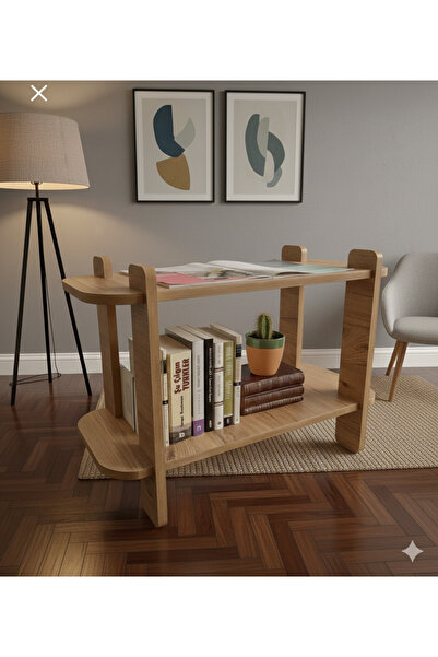 woodeska Çok Amaçlı Kitaplık Sehpa Raf