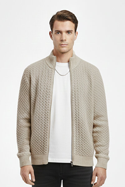 Pulltonic Erkek Yarım Balıkçı Yaka Fermuarlı Kalın Hırka