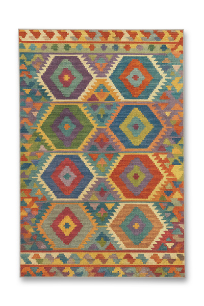 Rugs Modern Halı MOSSO Çok Renkli Etnik Motifler Desenli Dokuma Taban Vintage...