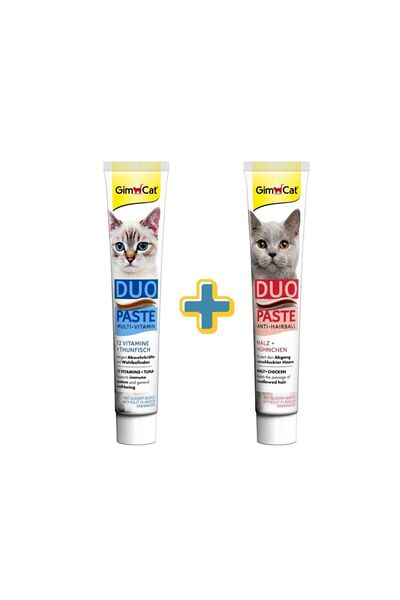 Gimcat Multi-Vitamin Duo Paste Tuna +GimCat Anti-Hairball Duo Paste Tavuk + M...