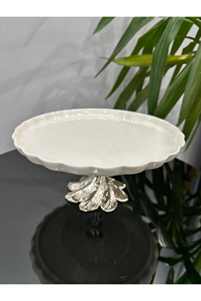 PARILTI HOME COLLECTİON Porcelain, Metal Leg Tableware & Presentation & Serving Plate