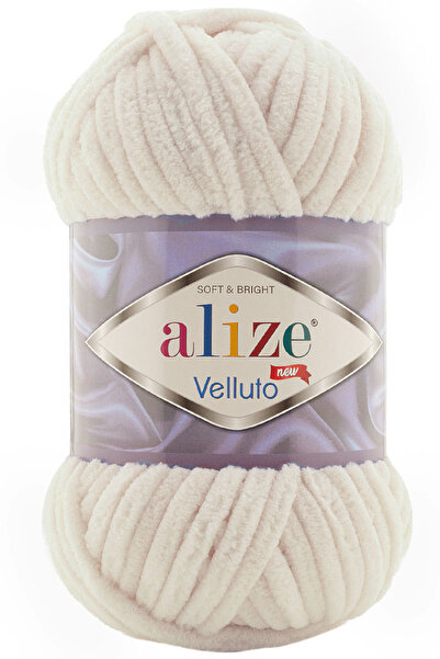 Alize Velluto Kalın Kadife El Örgü İpi 599 Fil Dişi