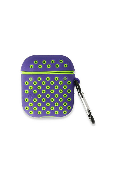 NewFace حافظة Airpods 3 (الجيل الثالث) الرياضية المثقبة - أرجواني-أخضر