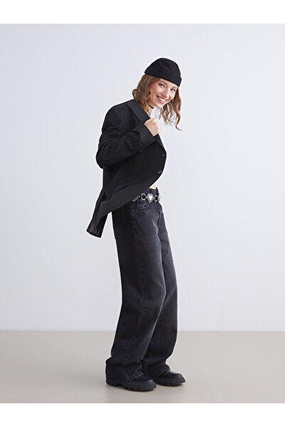 LC Waikiki Black Wideleg Women's Jeans