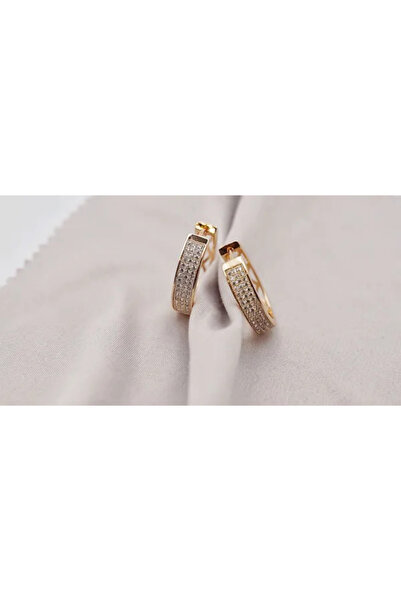 XUPING JEWELRY Cercei placați cu aur de 18K și pietre de zirconiu