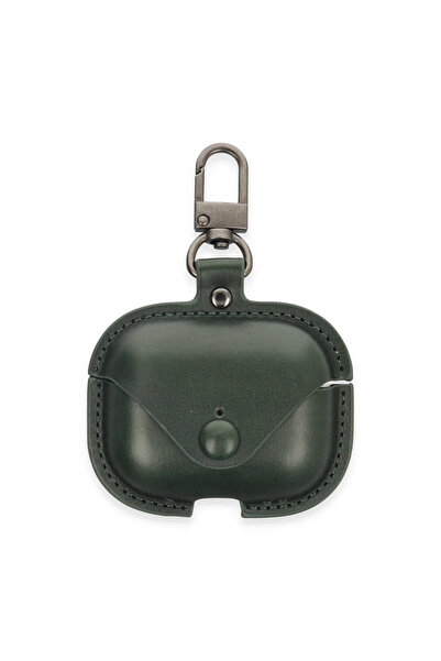 NewFace حافظة جلدية لجهاز Airpods Pro 2 (الجيل الثاني) - أخضر كاكي