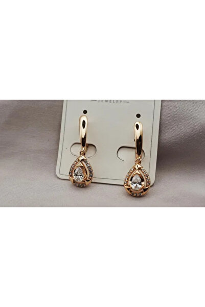 XUPING JEWELRY Cercei placați cu aur de 18K și cristale de zirconiu