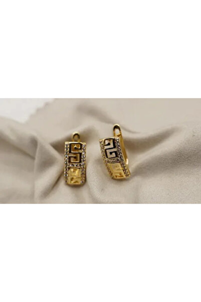 XUPING JEWELRY Cercei placați cu aur de 18K - Design grecesc cu zirconiu