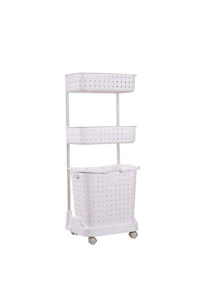 BLOOMING TIME 3 Tiers Kitchen Bathroom Organizer Rack With Wheels