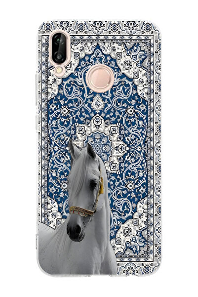 Manitoba Huawei P20 Lite Uyumlu Baskılı Yumuşak Silikon Şeffaf Telefon Kılıfı