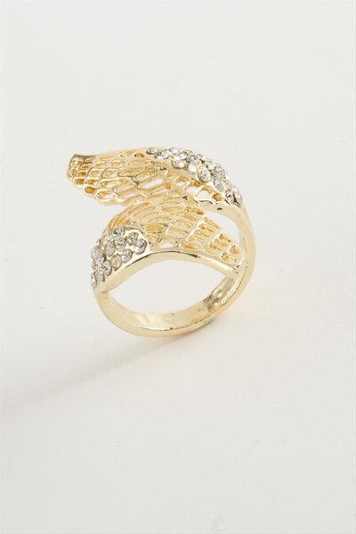 ZERO LAND 1610844749 خاتم كوانغ (204408) مرصع بالأحجار - أصفر