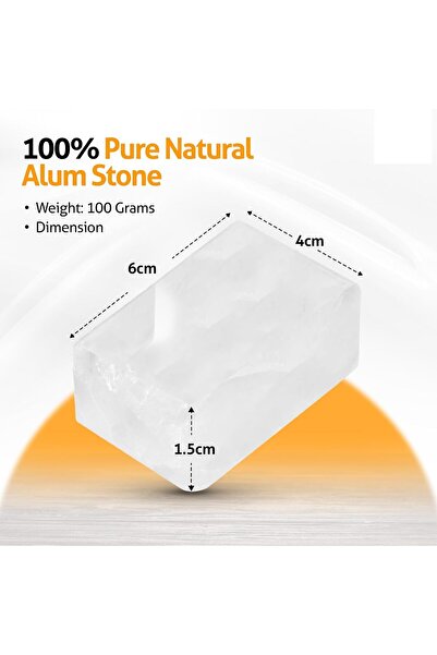 HYGGO قالب حجر الشب الطبيعي 200 غرام (2 × 100 غرام) كريستال أبيض فيتكاري