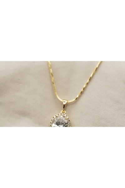 XUPING JEWELRY Colier placat cu aur și pandantiv din zirconiu