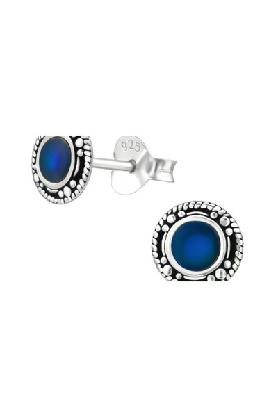 All4Silver Cercei din argint cu pietre semiprețioase, Opal - Oxidat - Argint 925