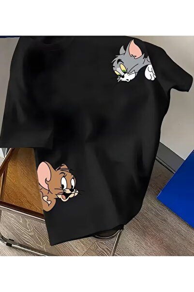 oneagılyazı „Tom și Jerry” drăguț cu imprimeu tricou
