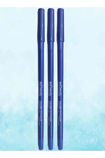 real beauty مجموعة أقلام تحديد العيون 3 قطع باللون الأزرق الحصري