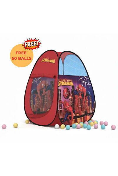 DasToys خيمة لعب سبايدرمان للأطفال مع 50 كرة | بيت لعب قابل للطي للاستخدام ال...