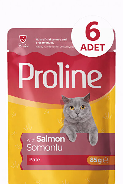 Pro Line Pouch Somonlu Yaş Kedi Mama 6 x 85 Gr