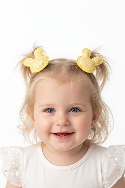 SeaBubbles Cataramă elastică pentru fete cu urechi de iepure cu paiete, 2 buc...