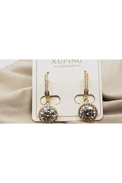 XUPING JEWELRY Cercei placați cu aur de 18k și pietre de zirconiu