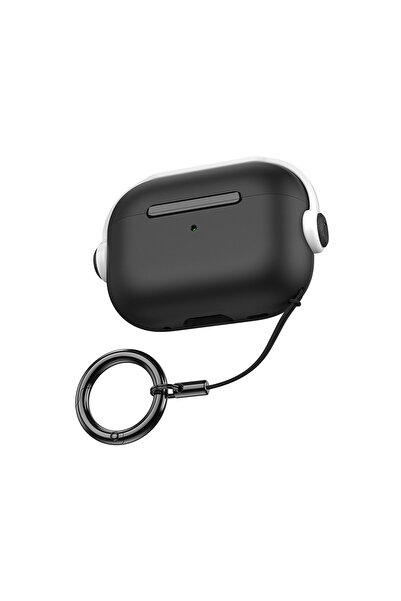 NewFace حافظة رائعة لسماعات Airpods Pro 2 (الجيل الثاني) - أسود-أبيض