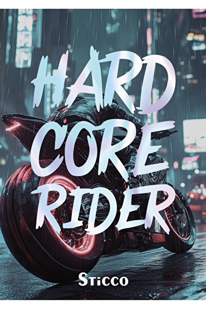 Sticco Hard Core Rider - Yazı JDM Araba-Motosiklet Cam Ayna Sticker Etiket 18...