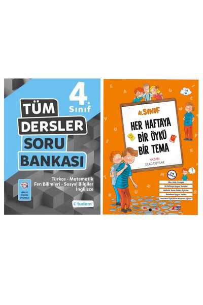 Tudem Yayınları 4. Sınıf Tudem Tüm Dersler Soru Bankası Zor Seviye + Hikayele...