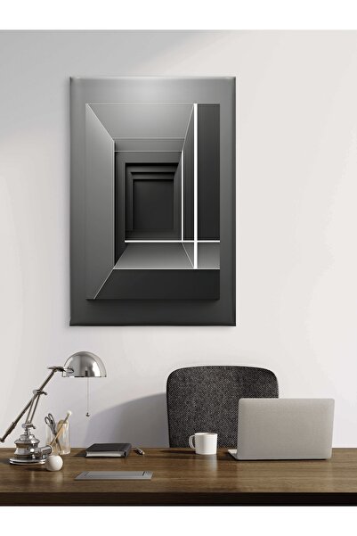 ESLEM Minimal Perspektif Desenli Kanvas Tablo | Modern Duvar Dekoru