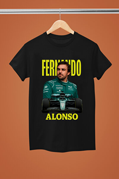 MAGORS FERNANDO ALONSO BUMBAC IMPRIMAT Mânecă scurtă CORTĂ REGULARĂ F1 tricou