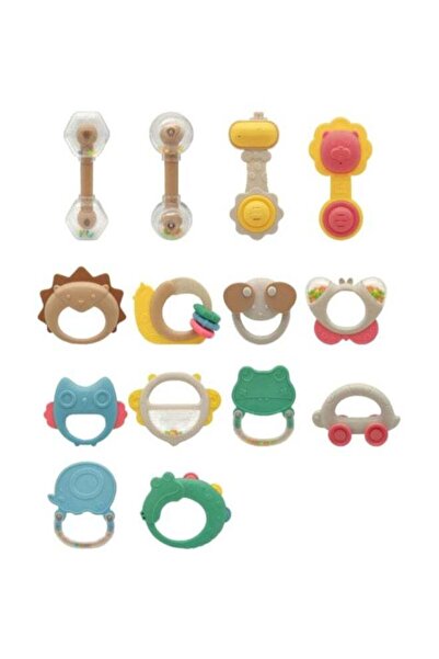 huanger ألعاب تسنين للأطفال مع صندوق تخزين، 14 قطعة