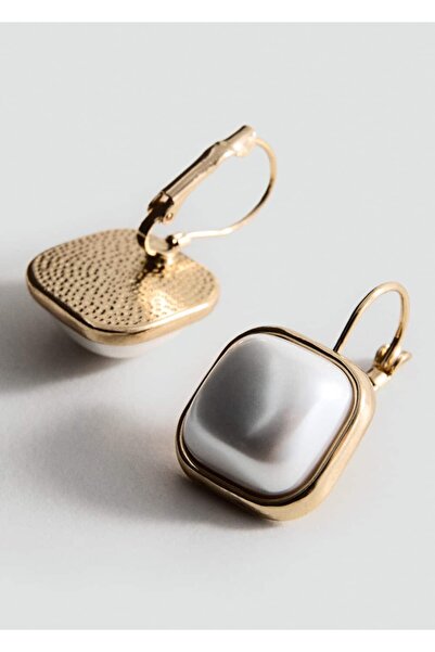 MANGO Woman Kare reçine küpe